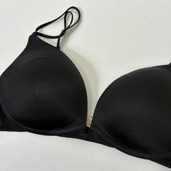 VTG Y2k Wireless Padded Bra Black Size 34C Retro, Coquette - Picture 3 of 8